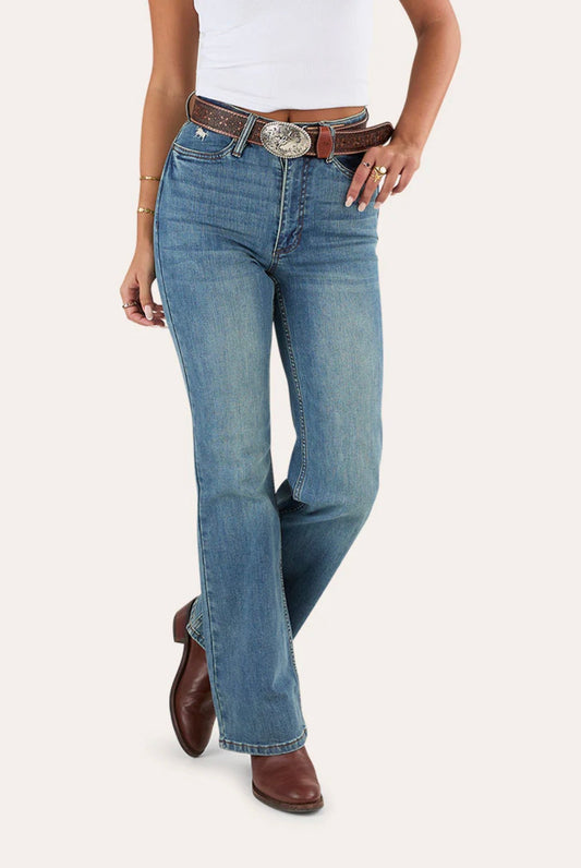 Indi Womens High Rise Bootleg Jean - Vintage Light Blue