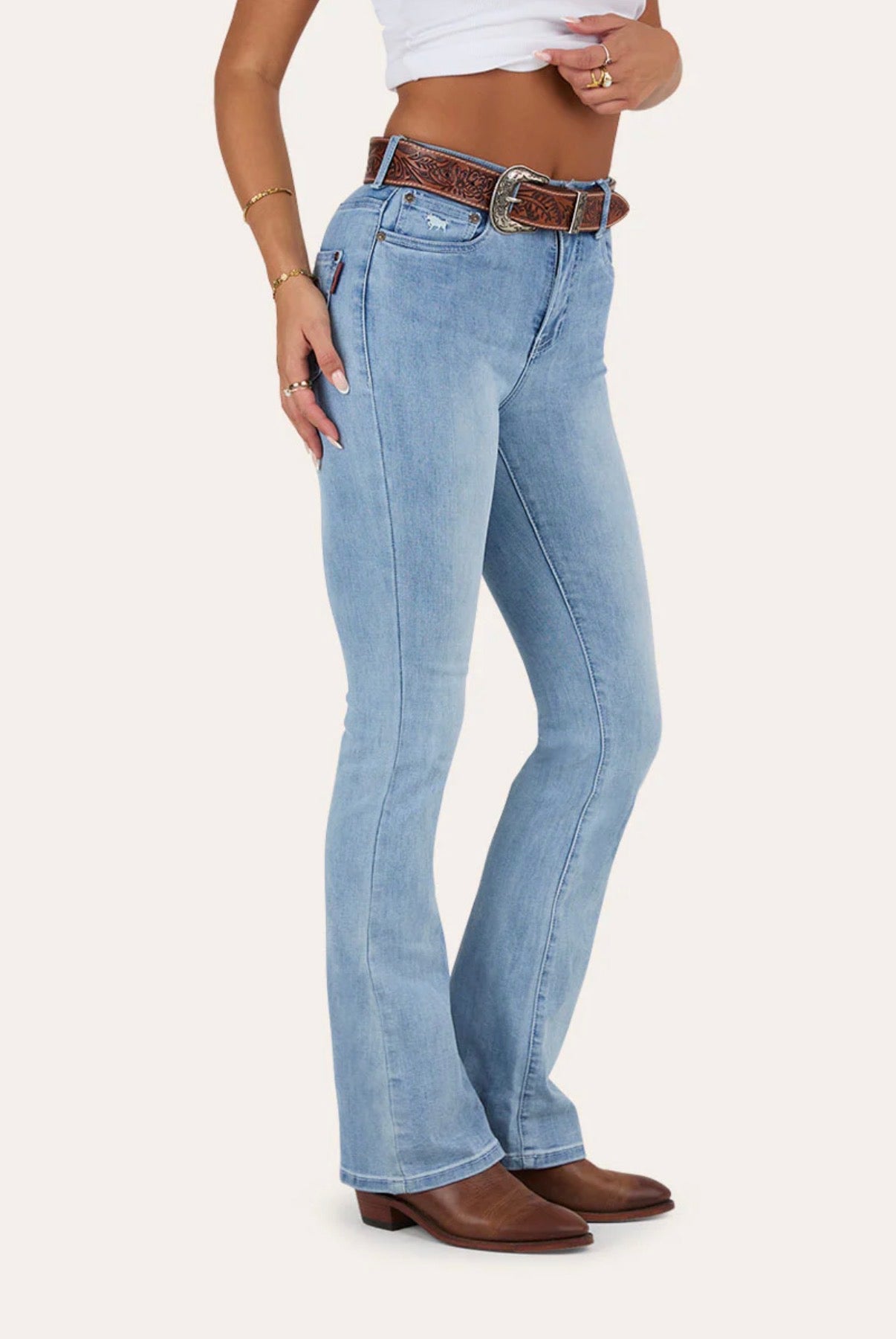 Penny Rodeo Womens High Rise Bootleg Jean - Light Blue