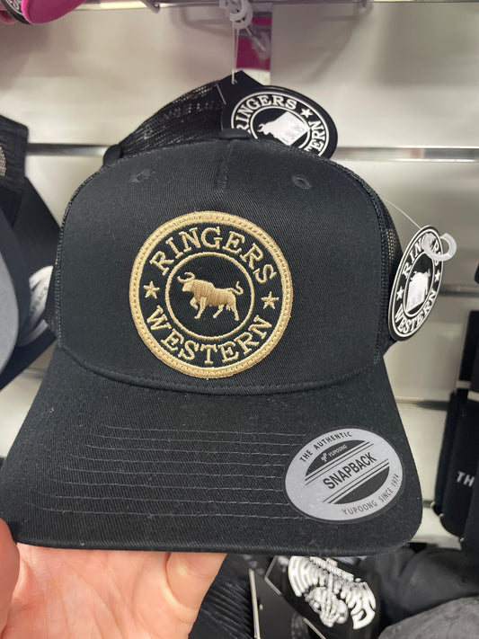 Signature Bull Kids Trucker Cap - Black/Gold