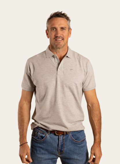 Essential Mens Polo - Grey Marle