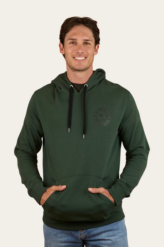Signature Bull Mens Pullover Hoodie - Pine