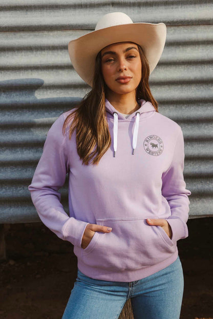 Signature Bull Womens Pullover Hoodie - Lavender