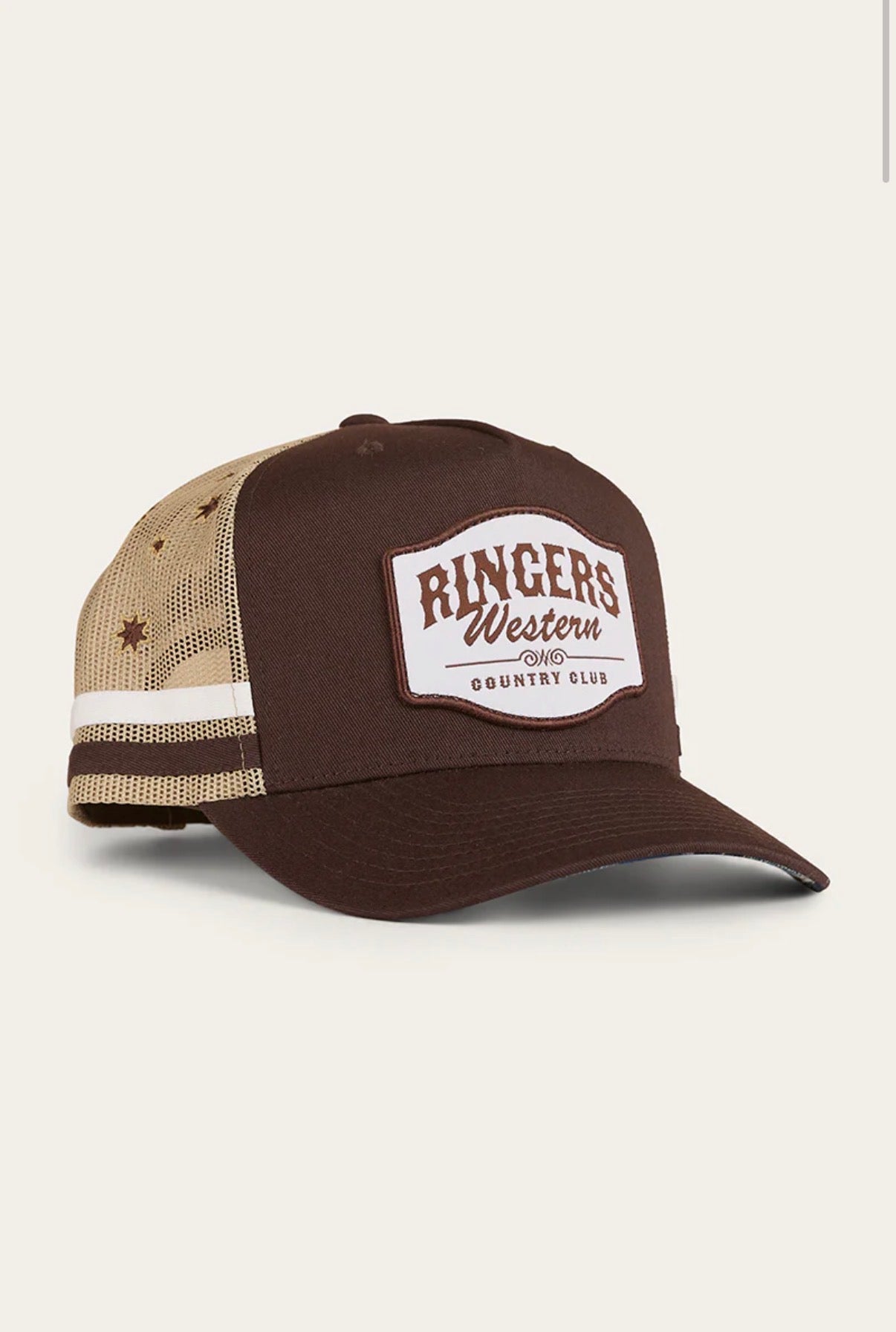 Country Club Deep Fit Trucker Cap - Saddle Brown