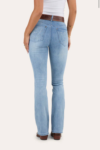 Penny Rodeo Womens High Rise Bootleg Jean - Light Blue