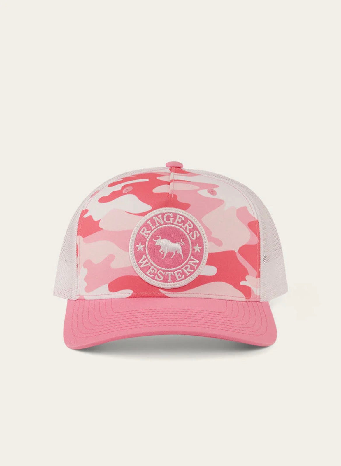 Signature Bull Trucker Cap - Pink Camo