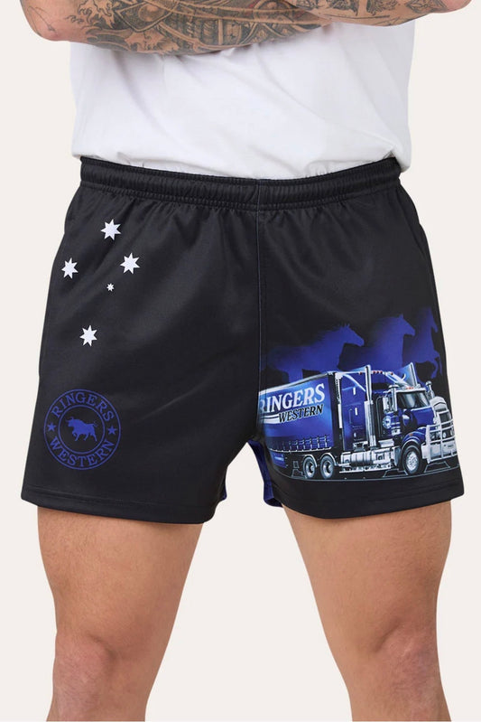Ringers Road Rumble Footy Shorts - Blue