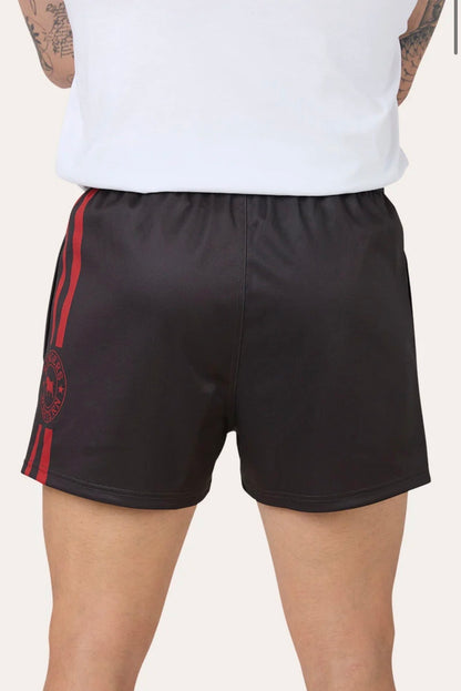 Ringers Footy Shorts - Charcoal/Red