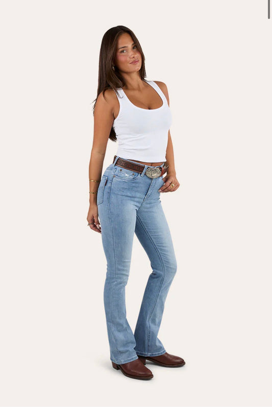 Penny Rodeo Womens High Rise Bootleg Jean - Light Blue