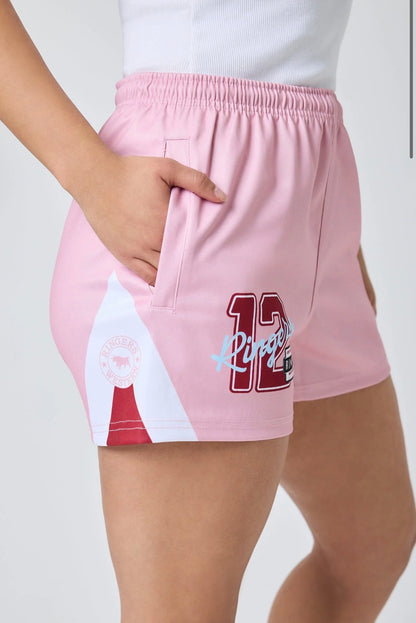 Since 2012 Ringers Footy Shorts - Pink