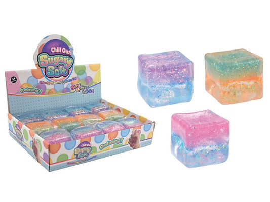Squeeze Sugar Two Tone Glitter Cube 5cm