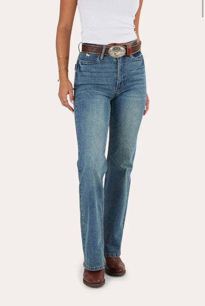 Indi Womens High Rise Bootleg Jean - Vintage Light Blue