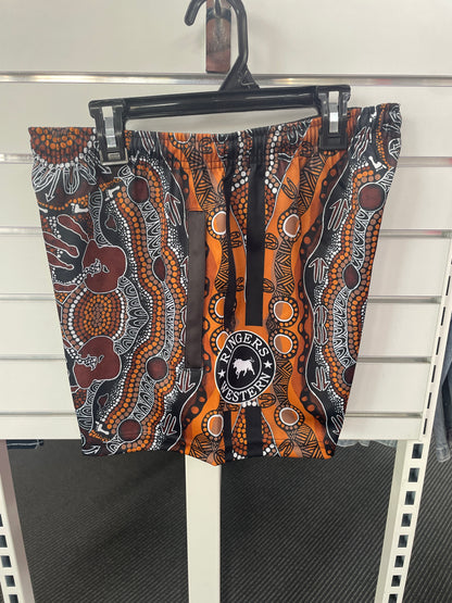 Walkabout Warrior Footy Shorts - Charcoal/Multi