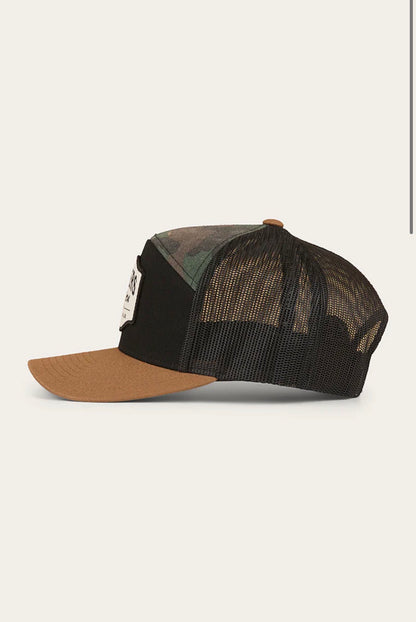 Country Club 7 Panel Cap - Black/Camo