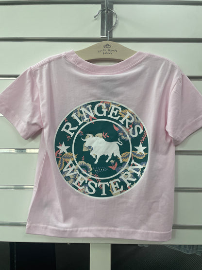 Signature Bull Kids Classic Fit T-Shirt - Barely Pink/Floral