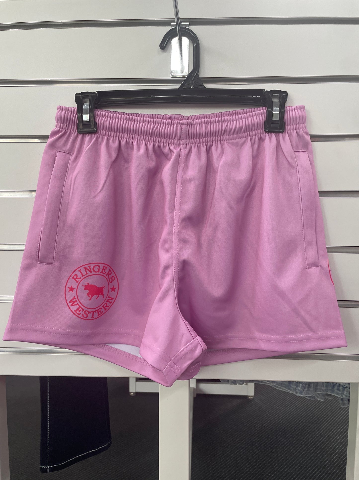 Ringers Footy Shorts - Pastel Pink