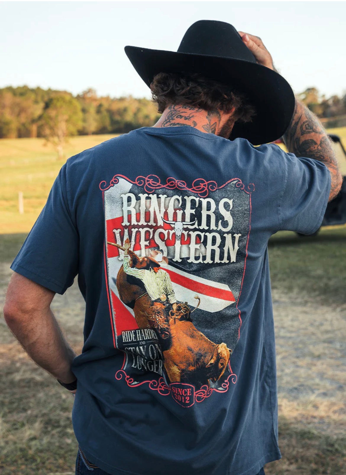 Poster Mens Loose Fit T-Shirt - Washed Navy