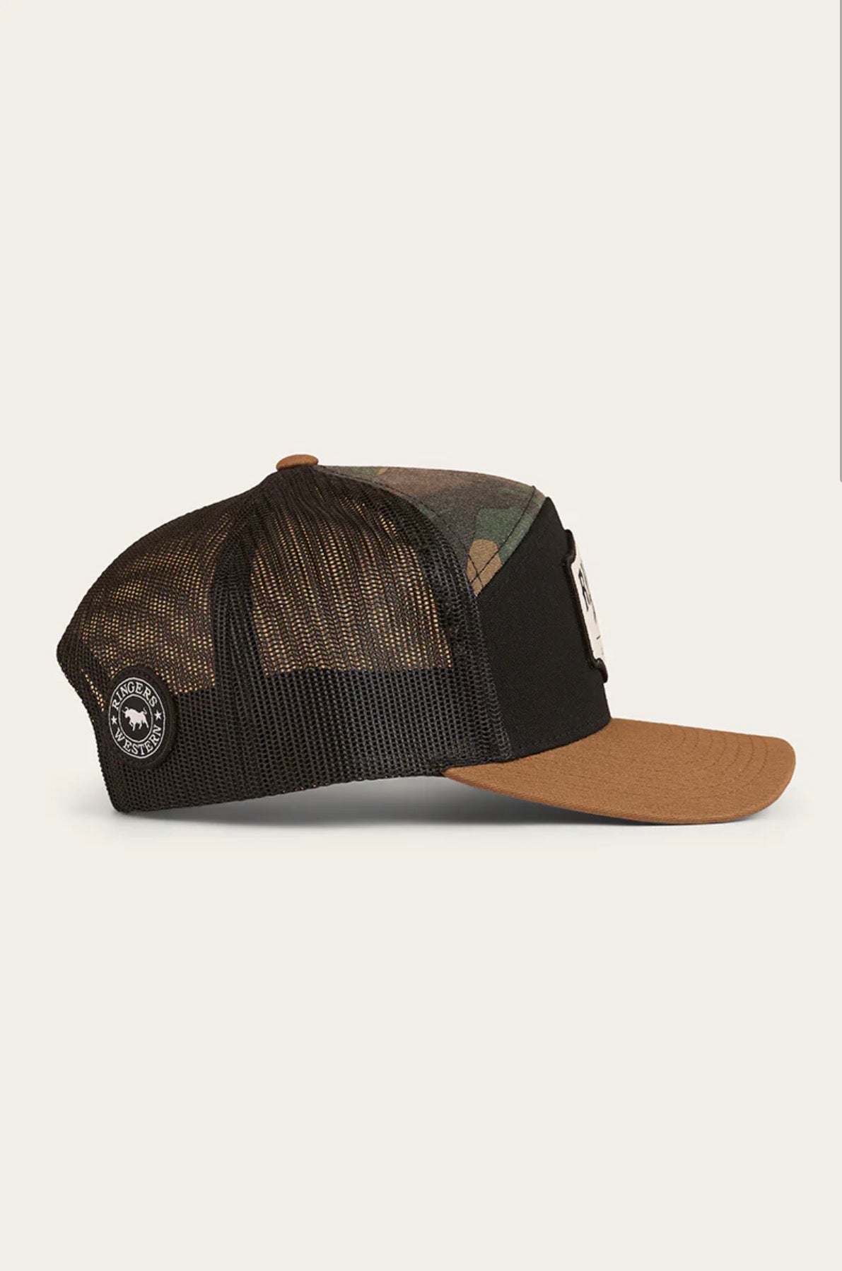 Country Club 7 Panel Cap - Black/Camo