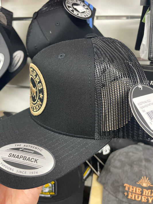 Signature Bull Kids Trucker Cap - Black/Gold