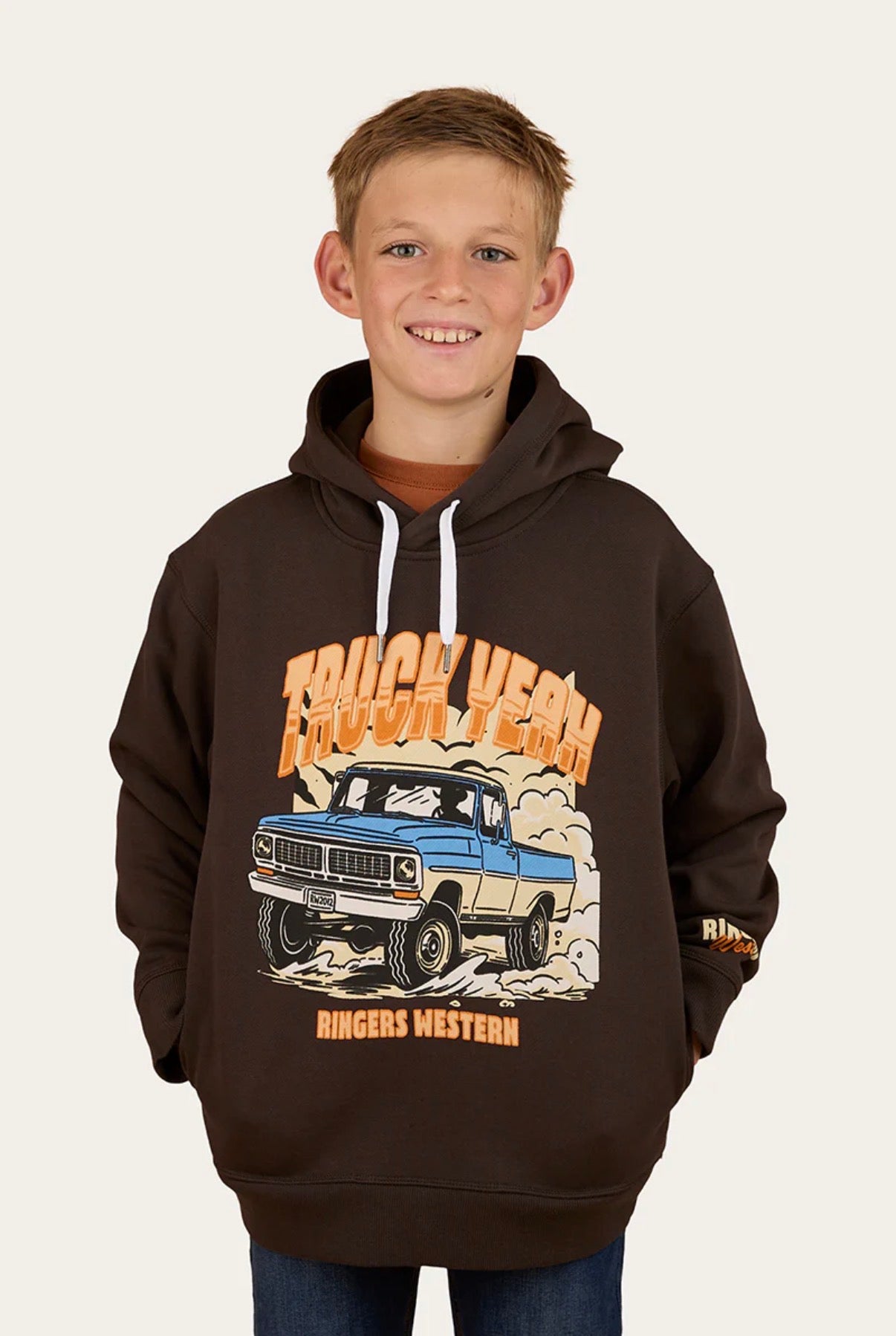 Truck Yeah Boys Oversized Hoodie - Charcoal