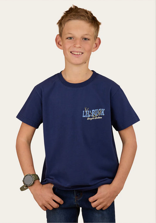 Buck Winner Boys Classic Fit T-Shirt - Navy
