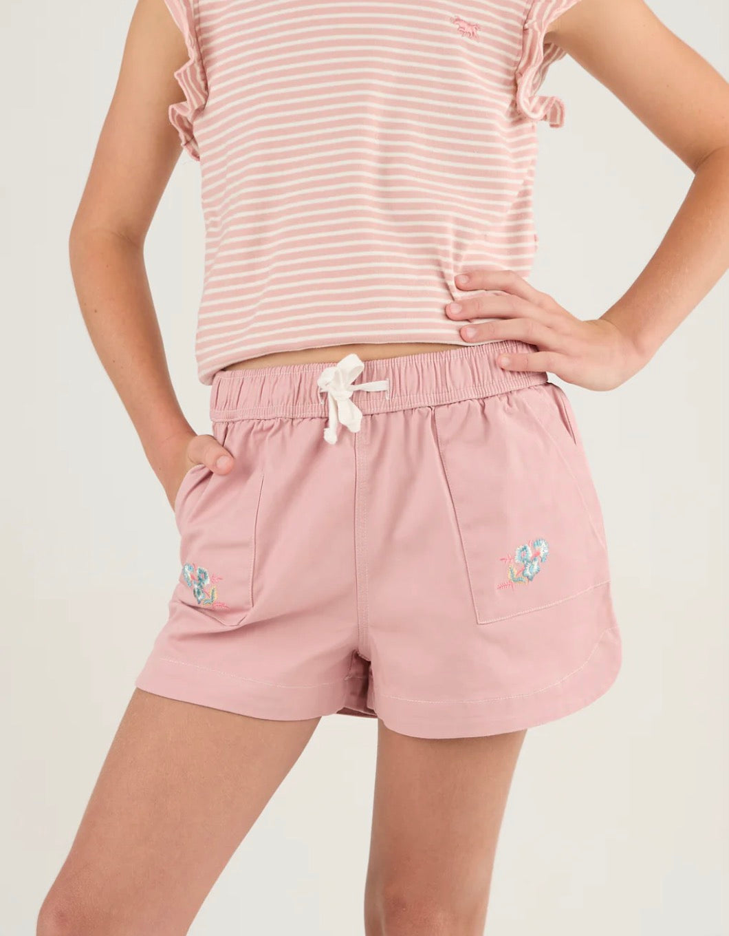 Ringers Western Kids Lilian Cotton Short - Dusty Pink
