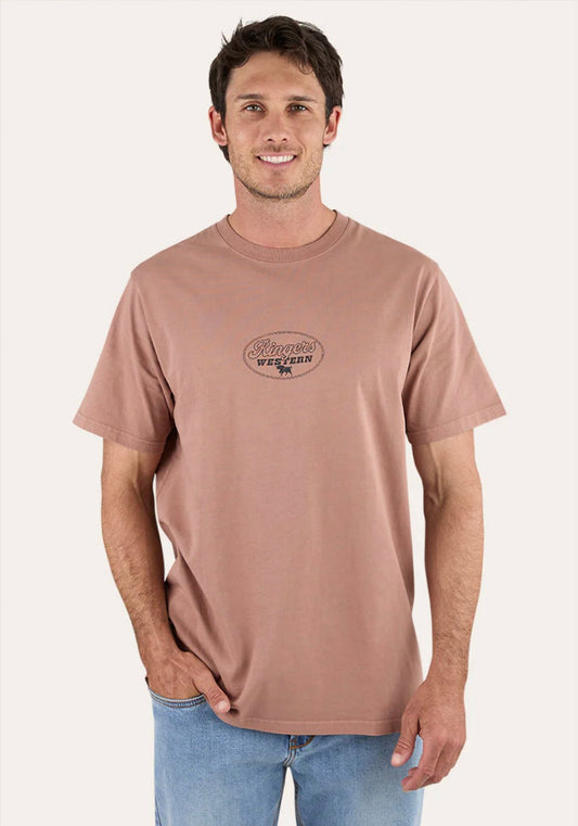 Hauled Mens Stock Fit T-Shirt - Almond