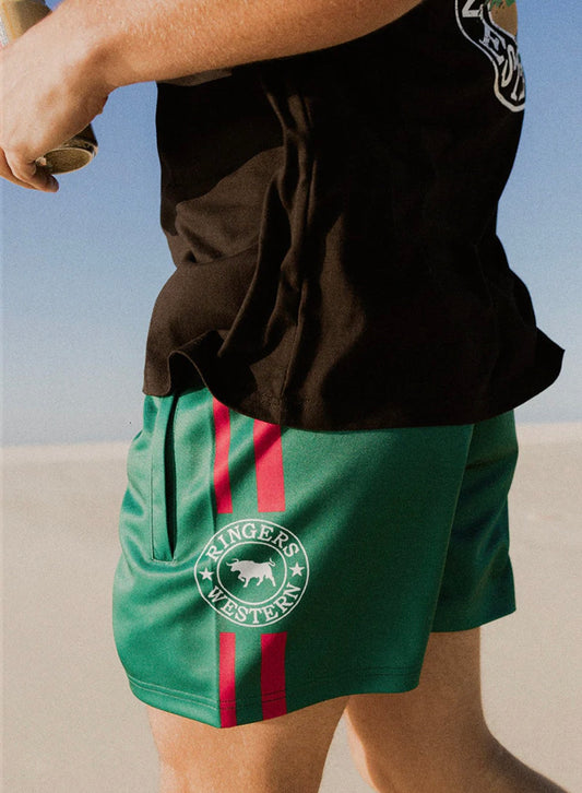 Ringers Footy Shorts - Lake Green