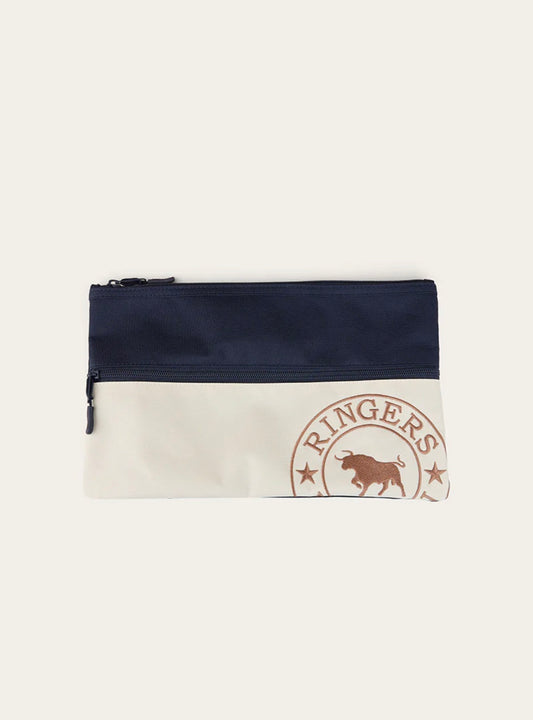 Ringers Western Spencer Pencil Case - Navy/Off White