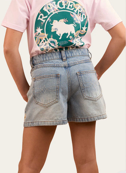 Ringers Western Bridie Kids Denim Short - Light Wash Blue