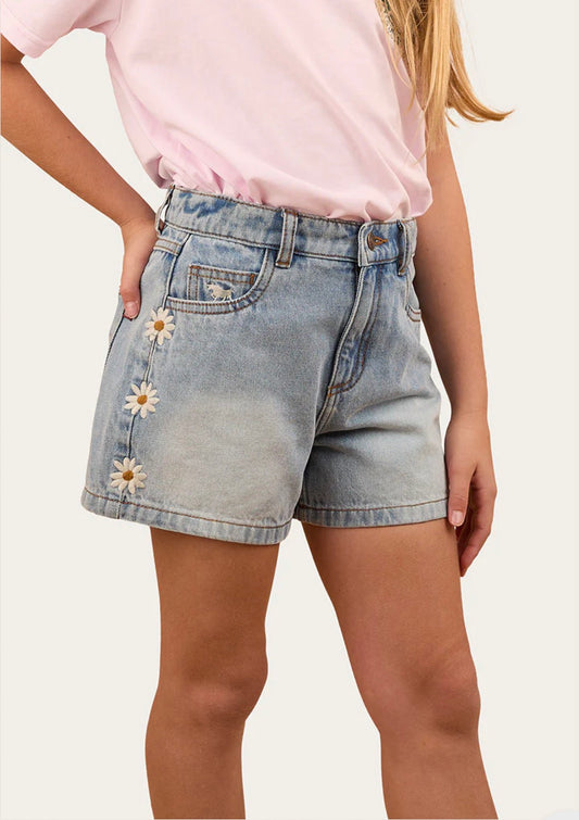 Ringers Western Bridie Kids Denim Short - Light Wash Blue