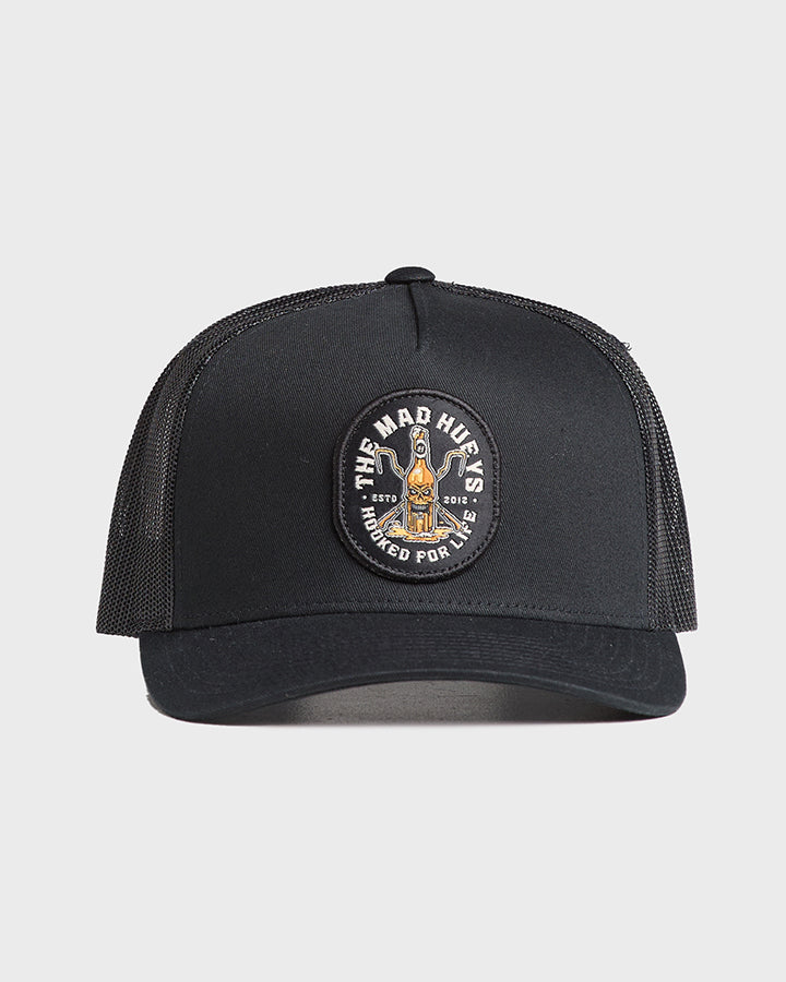 Hooked for Life Trucker Cap - Black