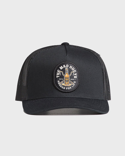 Hooked for Life Trucker Cap - Black