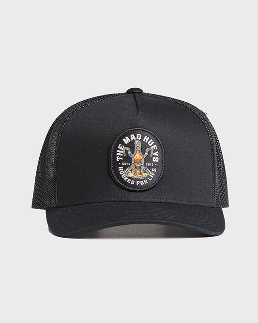 Hooked for Life Trucker Cap - Black