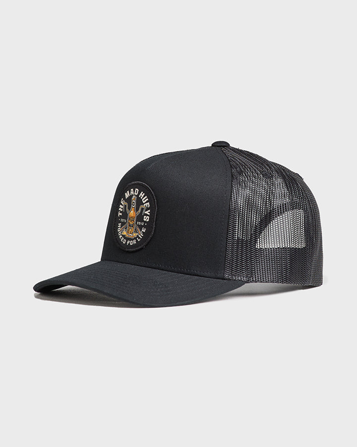 Hooked for Life Trucker Cap - Black