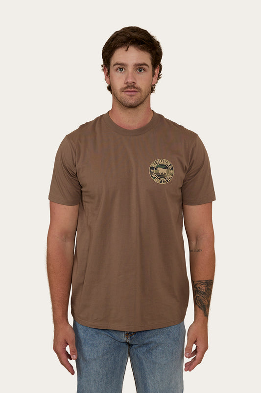 Signature Bull Mens Loose Fit T-Shirt - Mushroom/Camo