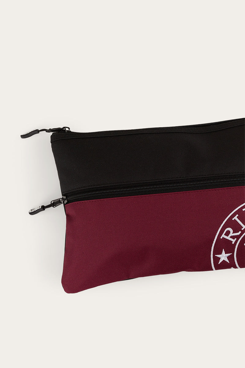 Ringers Western Spencer Pencil Case - Burgundy/Black
