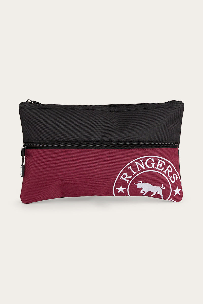 Ringers Western Spencer Pencil Case - Burgundy/Black