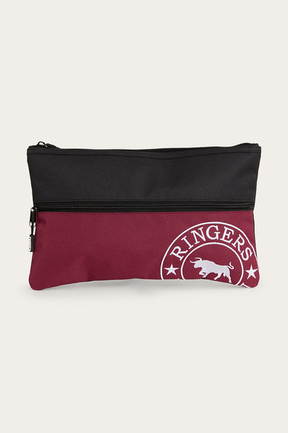 Ringers Western Spencer Pencil Case - Burgundy/Black