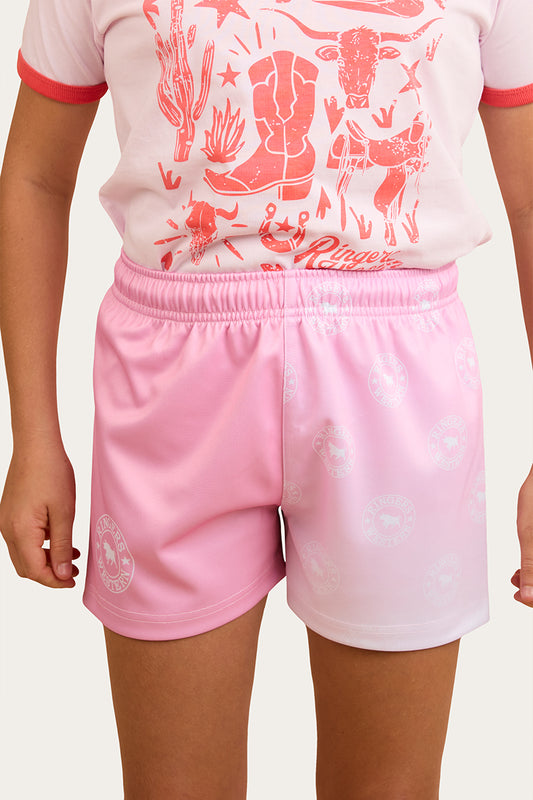 Signature Bull Kids Footy Short - Pink