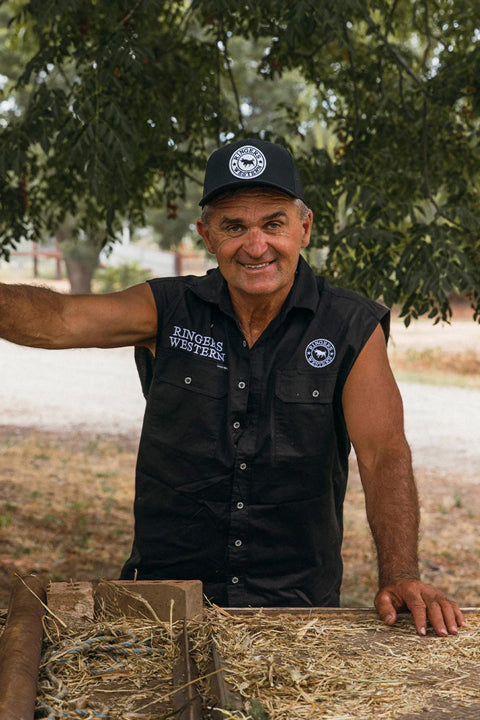 Hawkeye Mens Sleeveless Work Shirt - Black