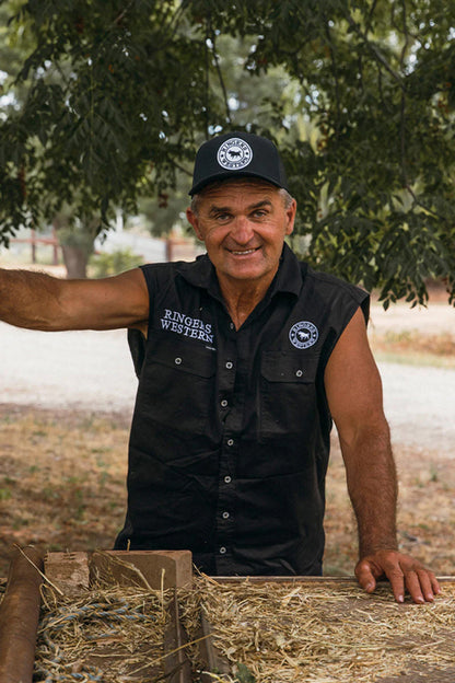 Hawkeye Mens Sleeveless Work Shirt - Black