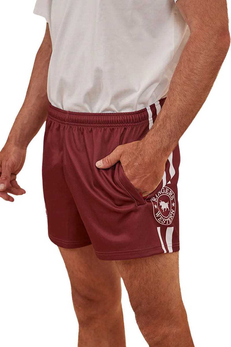 Ringers Footy Shorts - Burgundy