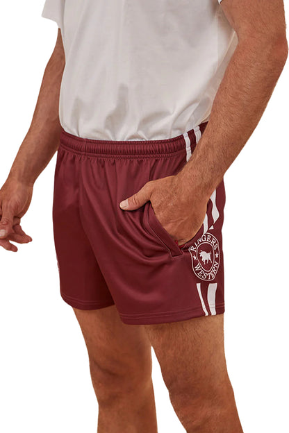 Ringers Footy Shorts - Burgundy