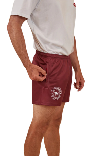 Ringers Footy Shorts - Burgundy
