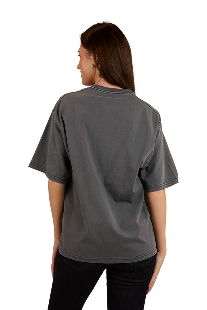 Lady Luck Womens Oversized T-Shirt - Washed Black