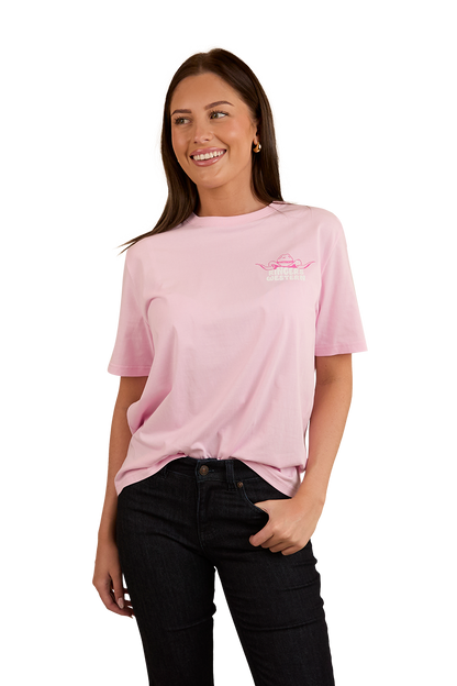 Country Club Womens Loose Fit T-Shirt - Ballet Pink
