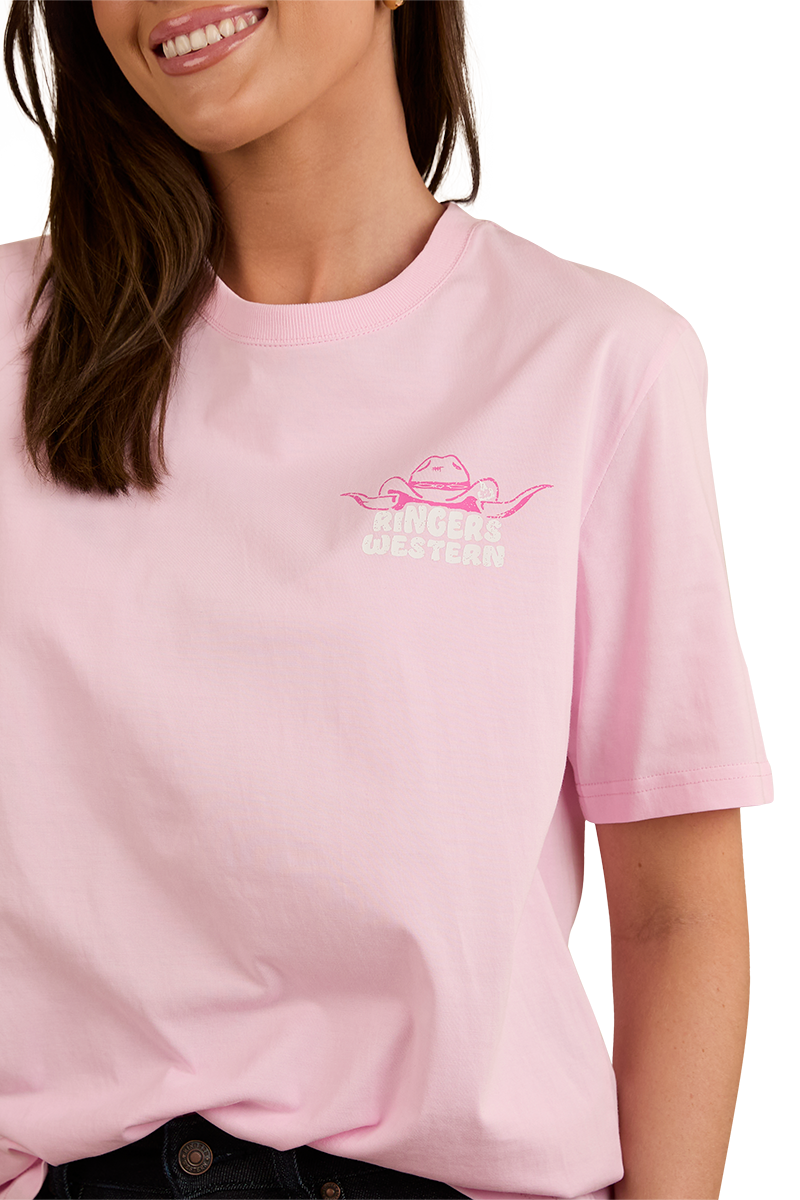 Country Club Womens Loose Fit T-Shirt - Ballet Pink