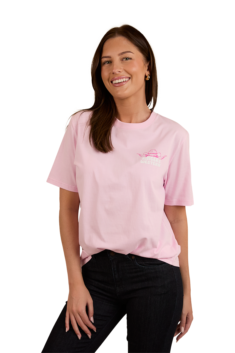 Country Club Womens Loose Fit T-Shirt - Ballet Pink