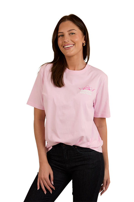 Country Club Womens Loose Fit T-Shirt - Ballet Pink