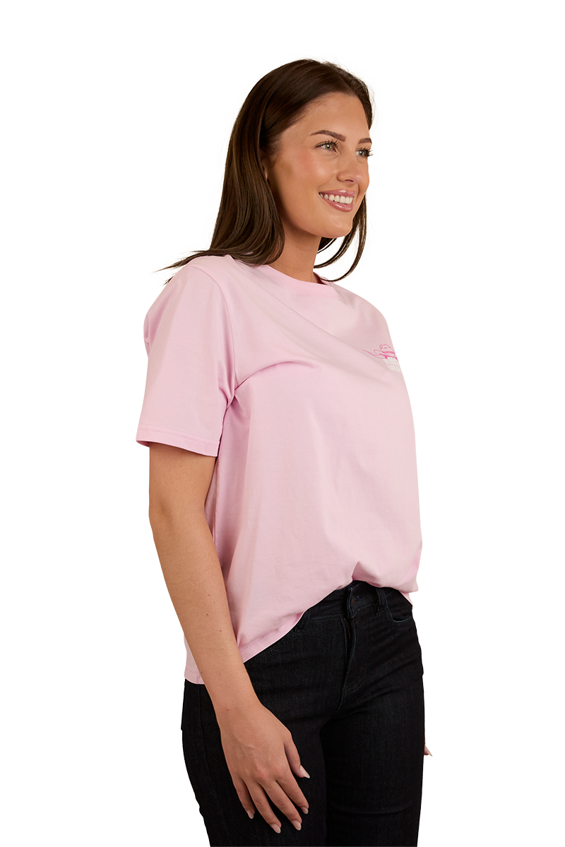 Country Club Womens Loose Fit T-Shirt - Ballet Pink
